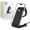 Įkrovimo stotelė Tech-Protect QI15W-A36 3in1 skirta Apple – juodos spalvos