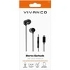 Įstatomos į ausis (In-ear tipo) ausinės Vivanco Stereo USB-C, juoda (61752)