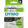 Dymo label spausdintuvas tape D1 12mmx7m, juodas/clear
