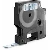 Dymo label spausdintuvas tape D1 9mmx7m, juodas/clear
