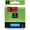 Dymo label tape D1 12mmx7m, juodas/red