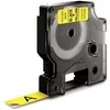 Dymo label tape D1 12mmx7m, juodas/yellow