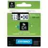 Dymo label spausdintuvas tape D1 9mmx7m, juodas/baltas