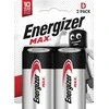 Baterija - Energizer LR20 D MAX 2-vnt. Atsparus nuotėkiams 10 metų galiojimo laikas