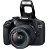 Canon EOS 2000D + EF-S 18-55mm f/3.5-5.6 IS II + EF 75-300mm f/4-5.6 III SLR fotoaparato komplektas 24,1 MP CMOS 6000 x 4000 pikseliai Juoda