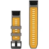 Garmin QuickFit 22 Watch Bands, Sidabrinis Gray/Geltona Flare Silicone