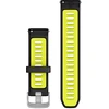 Garmin Quick Release Bands (20 mm), Juodas/Amp yellow silicone