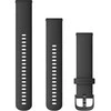 Išmaniojo laikrodis Garmin greitai atsegamas, silikoninis dirželis, Juodos spalvos, 20mm