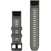 Garmin QuickFit 22 Watch Bands, Pebble Pilkas/Sidabrinis Pilkas Silicone