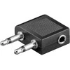 Adapteris AV Goobay Jack 3.5 mm – Jack 3.5 mm x2 juodas (61004)
