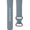 Išmanusis laikrodis Fitbit Versa 4, Platinos spalvos korpusas su melsvos spalvos silikoniniu dirželiu