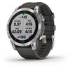Išmanusis laikrodis Garmin fenix 7 – Standard Edition, Sidabro spalvos korpusas su grafito spalvos silikoniniu dirželiu