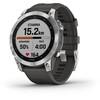 Išmanusis laikrodis Garmin fenix 7 – Standard Edition, Sidabro spalvos korpusas su grafito spalvos silikoniniu dirželiu