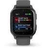 Išmanusis laikrodis Garmin Venu® Sq 2 Skalūnų spalvos aliuminio apvadas su šešėlio pilkos spalvos korpusu ir silikoniniu dirželiu