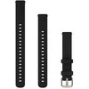 Garmin Lily 2 išmaniojo laikrodžio dirželis, 14 mm, juodos spalvos silikoninis dirželis su aukso spalvos detalėmis