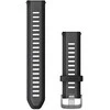 Greitai atsegamas Quick Release Garmin laikrodžio dirželis, 20 mm, Juoda/Skalūno pilka