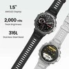 Išmanusis laikrodis Amazfit T-Rex 3, Nerudijančio plieno korpusas su pilkos spalvos silikoniniu dirželiu