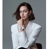 Išmanusis laikrodis Huawei Watch GT 5 Pro Active (42 mm), Baltos spalvos keramikinis dirželis su aukso spalvos detalėmis