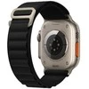 Išmaniojo laikrodžio Apple 4/5/6/7/8/SE/Ultra nailoninis dirželis, Juodos spalvos, 42/44/45/49mm