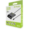 Kilimėlis D-Fruit ID card reader USB-C DF173, juodas