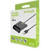 Kilimėlis D-Fruit IDcard reader USB-A DF172, juodas