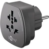 Goobay 94028 World to EU Travel Adapteris, kelionių adapteris (UK, US, IT, CH, į EU), Juoda