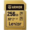 Atminties kortelė Lexar 256GB SDXC ARMOR Gold UHS-II U3, Stainless Steel, IP68 (280/210 MB/s)