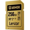 Atminties kortelė Lexar 256GB SDXC ARMOR Gold UHS-II U3, Stainless Steel, IP68 (280/210 MB/s)