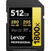 Atminties kortelė LEXAR PRO 1800X SDXC U3 (V60) UHS-II R270/W180 512GB