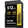 Atminties kortelė LEXAR PRO 1800X SDXC U3 (V60) UHS-II R270/W180 512GB