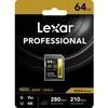 Atminties kortelė Lexar Pro 1800x SDXC R280/W210 64GB U3 (V60) UHS-II
