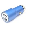 Omega automobilinis įkroviklis 2xUSB 2100mA metalinis, mėlynas (43343)