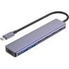 PLATINET medijos šakotuvas USB-C į 4 USB-C 3.2 GEN2 + 2 USB-A 3.2 GEN1 + 1 USB-C PD 100W 7IN1 ALIUMINIS [46236]