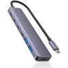 PLATINET medijos šakotuvas USB-C į 4 USB-C 3.2 GEN2 + 2 USB-A 3.2 GEN1 + 1 USB-C PD 100W 7IN1 ALIUMINIS [46236]