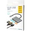 USB-C šakotuvas Platinet 3in1 (PMH9991T) (1xHDMI 4K; 1xUSB-C; 1xUSB 3.2)