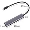 PLATINET medijos šakotuvas USB-C į 4x USB-A 3.2 GEN1 5Gbps 10W aliuminio [46242]