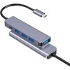 PLATINET medijos šakotuvas USB-C į 4x USB-A 3.2 GEN1 + 1x USB-C PD 100W 5in1 aliumininis [46235]