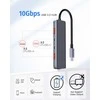 PLATINET medijos šakotuvas USB-C į 2X USB-A 3.2 GEN2 + 2X USB-C 3.2 GEN2 + USB-C PD 100W 5IN1 ALIUMINIS [46237]