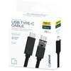 USB kabelis Platinet "USB-C (Type-C) to USB-C (Type-C)" (5A) juodas 1M