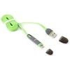 Platinet kabelis USB – microUSB/Lightning 1m, žalias (42872)