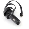 Įkroviklis automobilinis Platinet su MicroUsb laidu (1xUSB 2.4A) juodas
