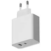 Įkroviklis Platinet QuickCharge Type-C+USB 2.4A (45W) baltas