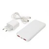 Platinet power bank + USB charger 10000mAh Kit PMPB10SETW, baltas