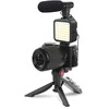 Universalus laikiklis Platinet VLOG 4in1 (mikrofonas; led; laikiklis) juodas
