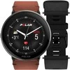 Išmanusis laikrodis Polar Ignite 3 Titanium, S-L dydžio, Juodos spalvos korpusas su rudos spalvos odiniu dirželiu (komplektacijoje papildomai juodos spalvos silikoninis dirželis)