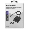 Qoltec smart card reader + USB-C adapter SCR-0636