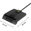 Qoltec išmaniųjų kortelių skaitytuvas + USB-C adapteris SCR0634