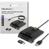 Qoltec išmaniųjų kortelių skaitytuvas + USB-C adapteris SCR0634