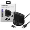 Qoltec išmaniųjų kortelių skaitytuvas + USB-C adapteris SCR0632