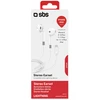 SBS ausinės Stereo Earset Lightning, baltas